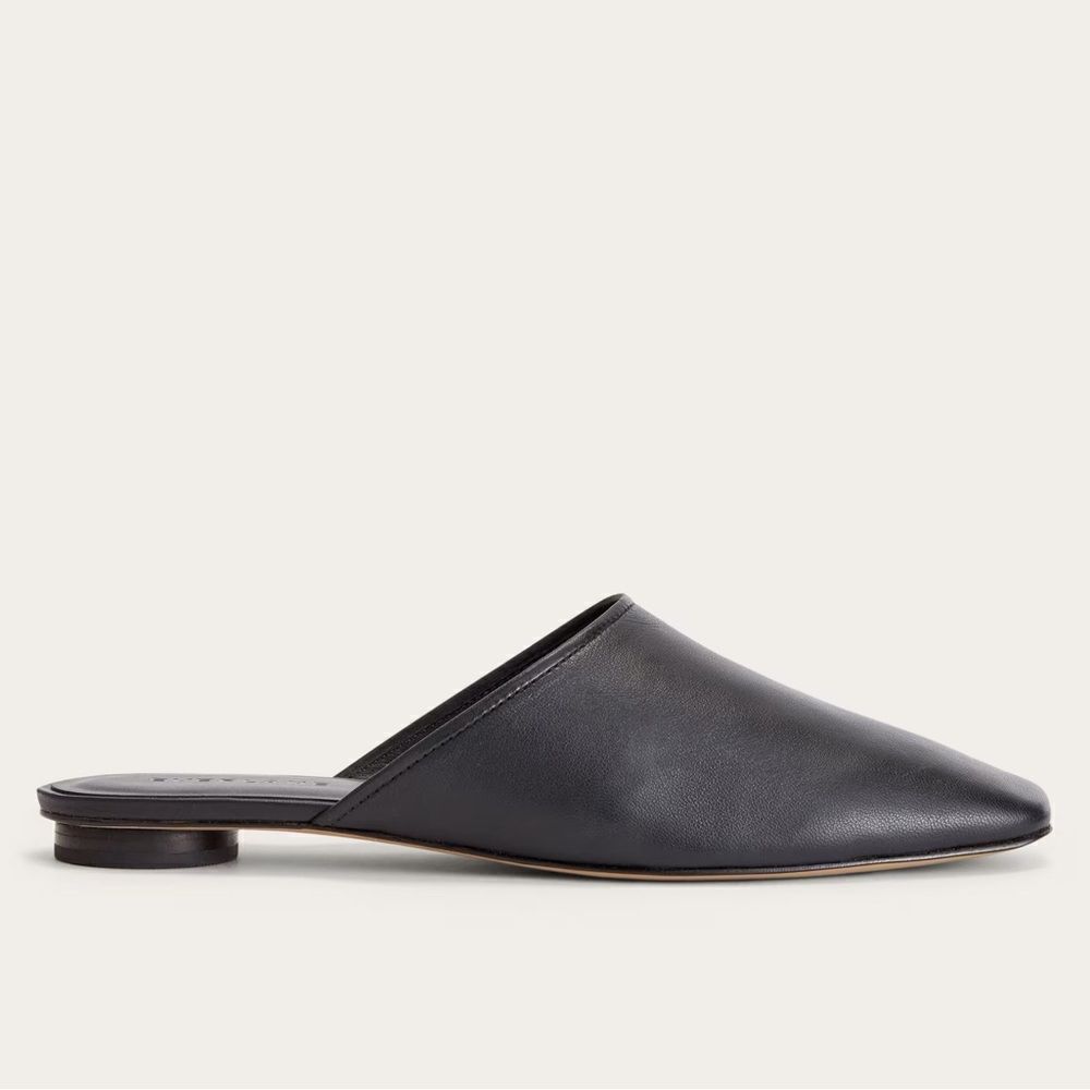 New Everlane The Day Mule In Black Leather — image 2 of 8